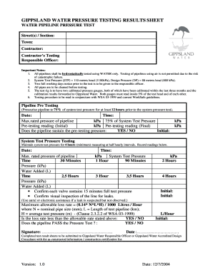  Pressure Test Certificate PDF 2004