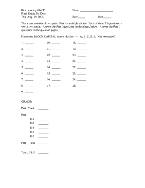 Final Exams Rutgers  Form