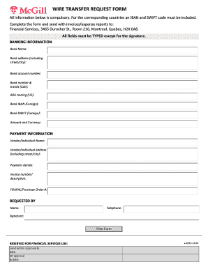  Wire Transfer Form PDF 2013
