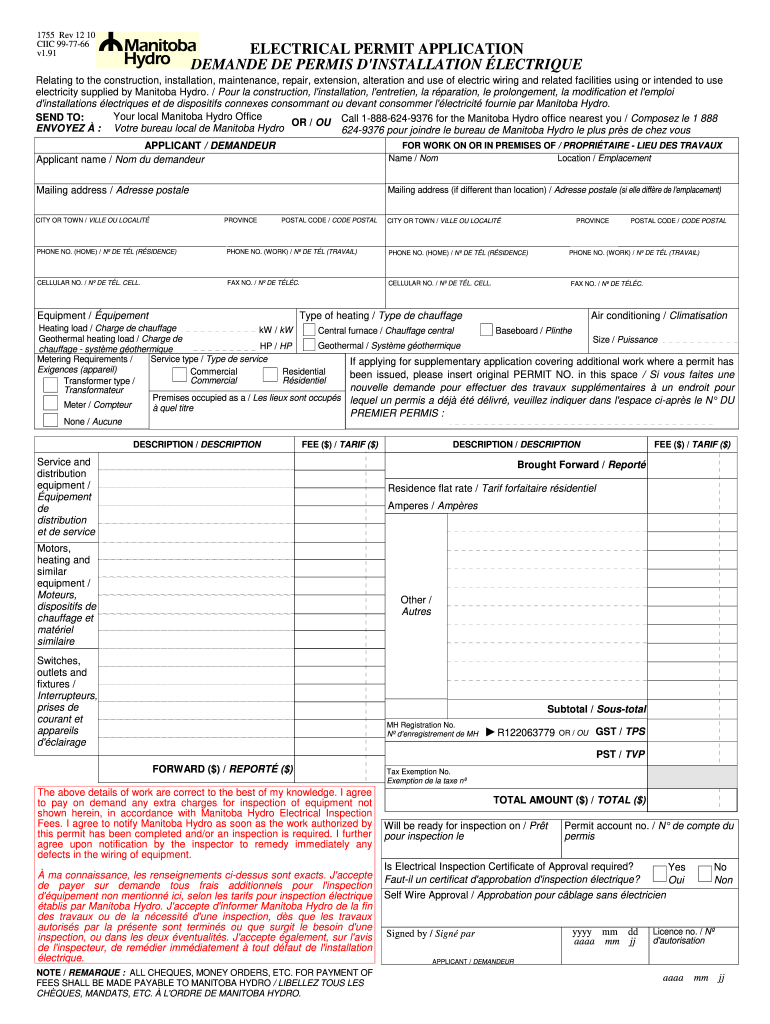  Manitoba Permit Application 2010-2024