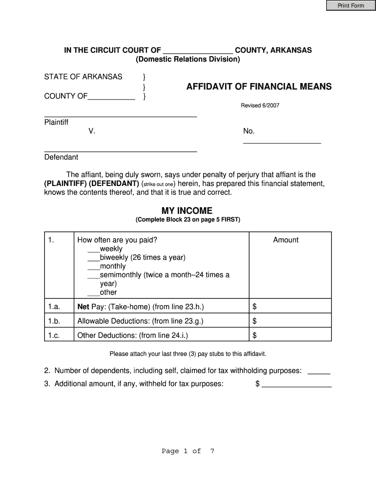 Ar Affidavit 2007-2023
