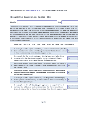 Serenity Programme  Form