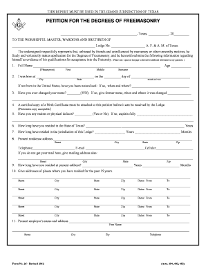 Mason Petition  Form