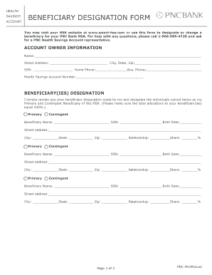 Pnc Beneficiary Form