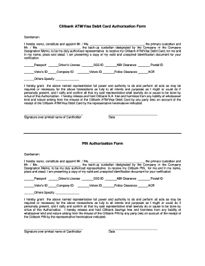 Debit Authorization Form