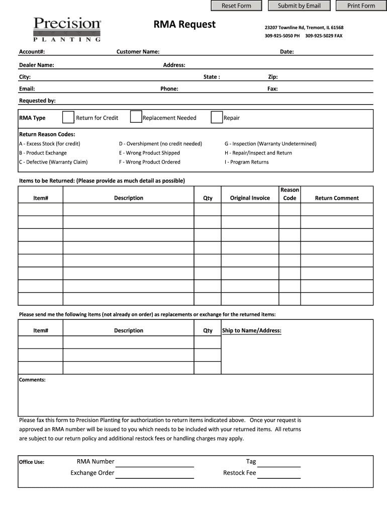 Return Authorization Form Template from www.signnow.com