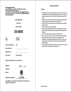 Dg808 Manual Glider  Form