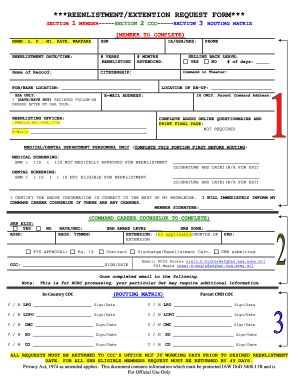 Navy Reenlistment Request Form