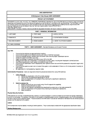 Kvm User Agreement  Form