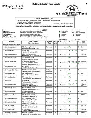  Peel Access to Housing Building Selection Sheet 2009