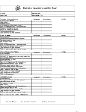 Janitorial Services Evaluation Form PDF