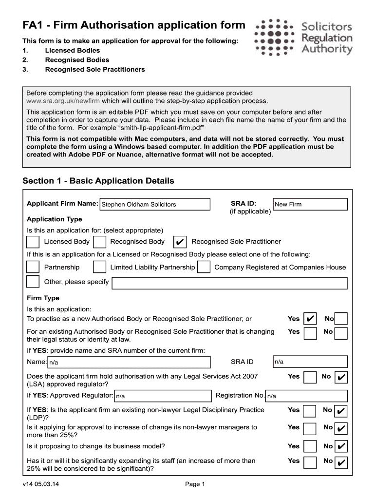 Fa1 Form