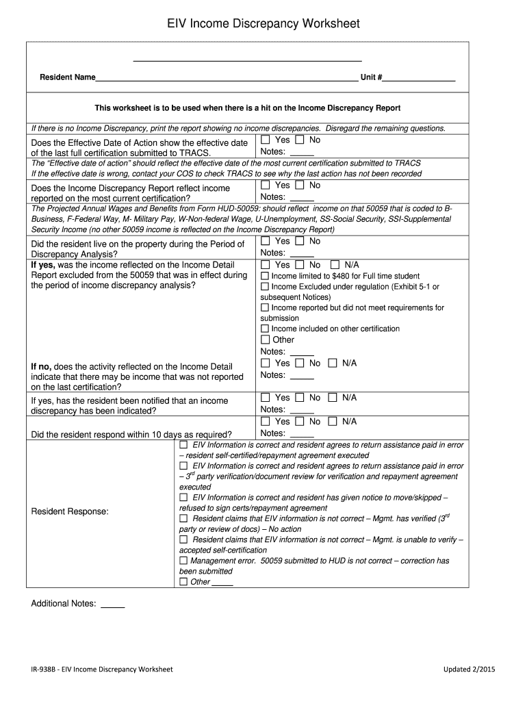  Eiv Income Discrepancy Resolutions 2015-2024