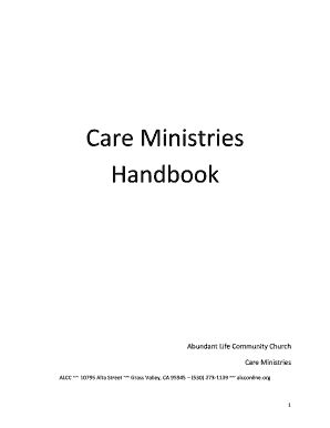 Care Ministry Handbook  Form