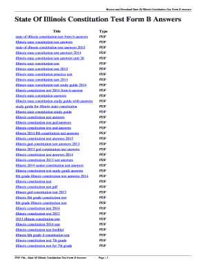 Constitution Test Answers  Form