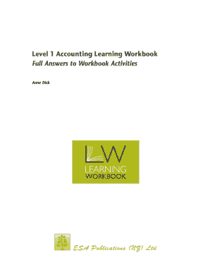 Accounting Workbooks with Answers PDF  Form
