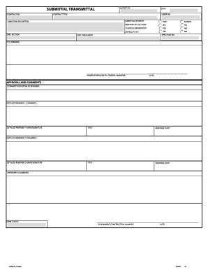 Navfac Transmittal Form