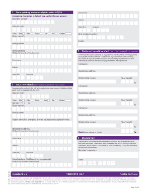 Hesta Change of Name  Form