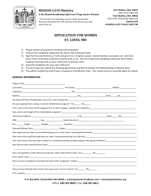 Mission Gate Application  Form