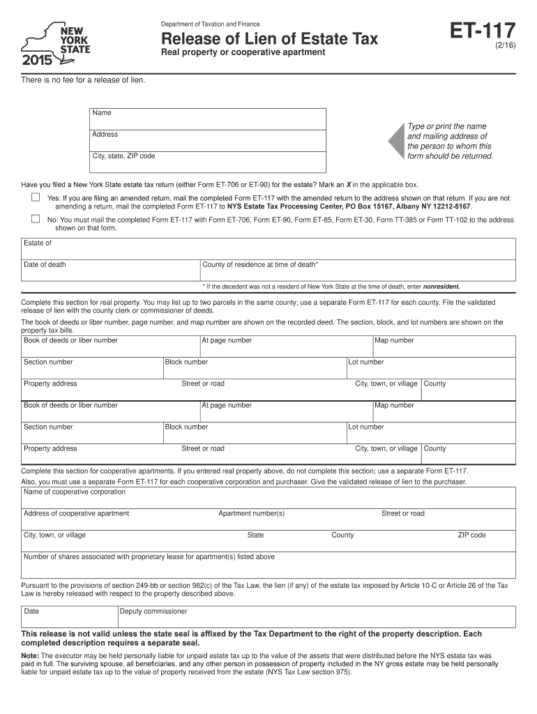  Et 117 Form 2016