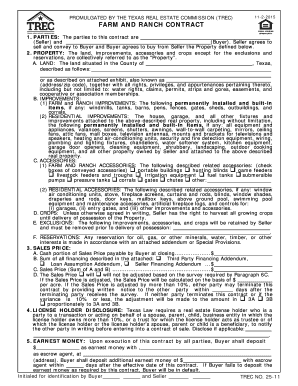 Trec Farm And Ranch Contract - Fill Out and Sign Printable PDF Template |  signNow