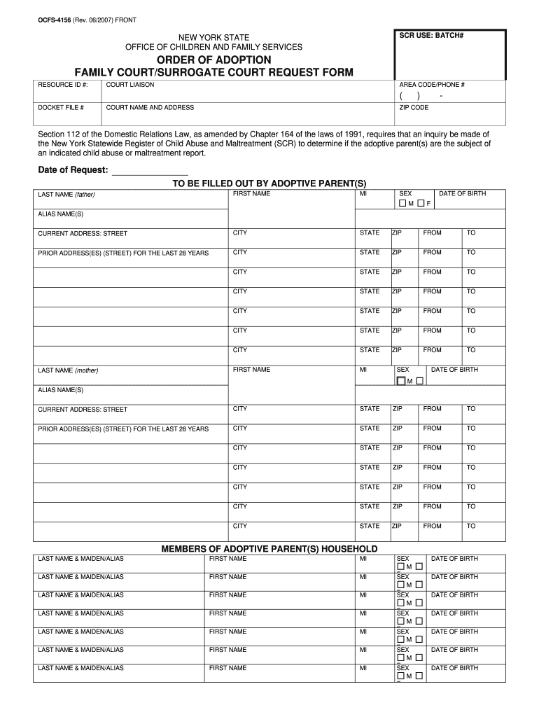  Ocfs 4156 2007-2024