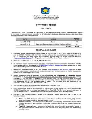 Pag Ibig Acquired Assets  Form