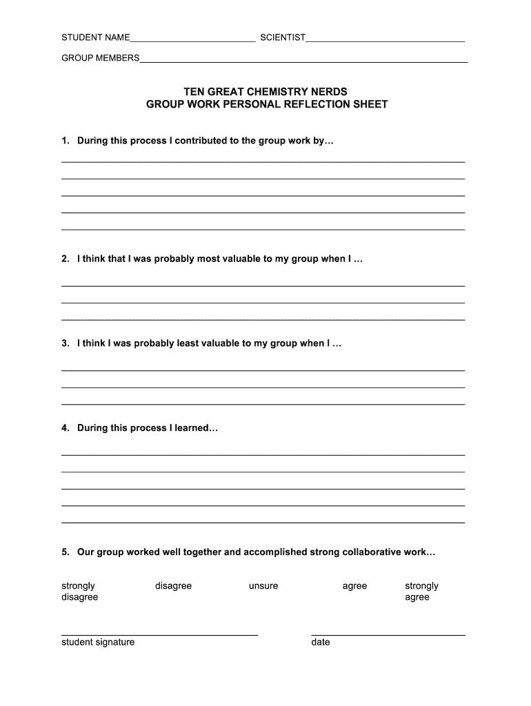 Group Work Reflection PDF  Form