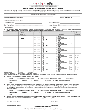  HCVP FAMILY CERTIFICATION FORM MTW Mbhp 2014