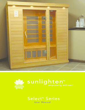 Sunlighten Sauna Manual  Form