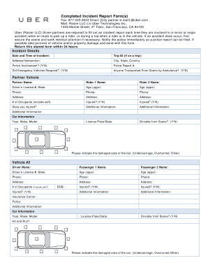 Uber Incident Report Form