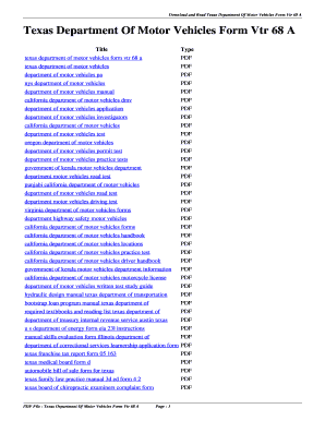 Vtr 68 a Form PDF