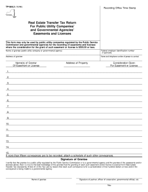 Form TP 584 21096Real Estate Transfer Tax Return for