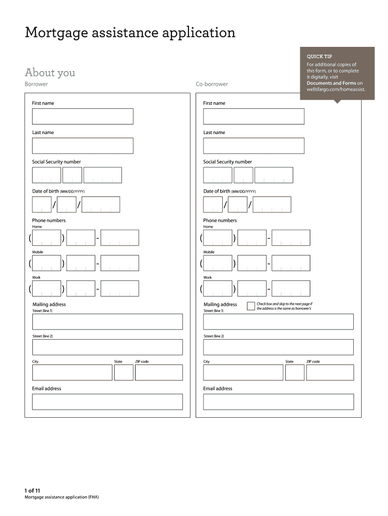  Mortgage Assistance Application 2016-2024