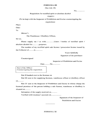 Prohibition Department Gujarat  Form