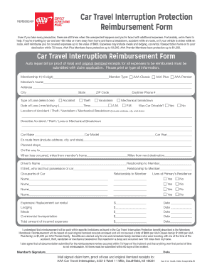  Car Travel Form 2016-2024