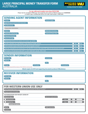 When Should a Large Principal Money Transfer Interview Be Completed  Form