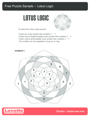 Lotus Sudoku  Form