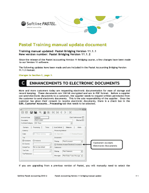 Pastel Accounting Training Manual PDF  Form