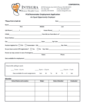 Minnesota Health Care Application  Form