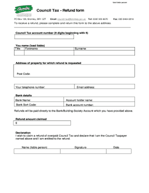 Tax Refund Form