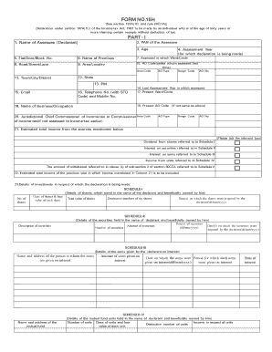 15g H Form Central Bank of India