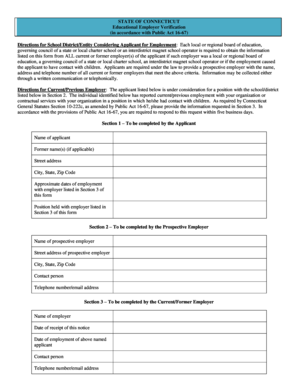 Educational Employer Disclosure Form Applicant Release Pa 16 67 Sde Ct