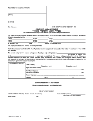  Agreement Property Los Angeles 2015-2024