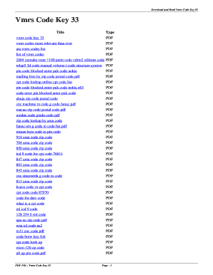 Vmrs Codes  Form