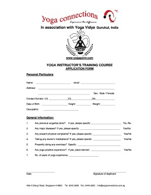Yoga Registration Form PDF