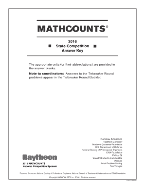 Mathcounts State Solutions  Form