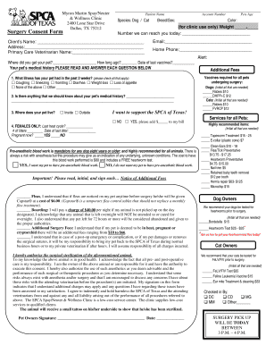 Pet Veterinarian  Form