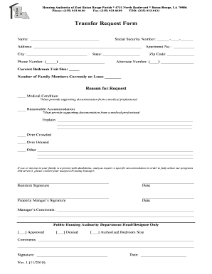 East Baton Rouge Housing Authority  Form