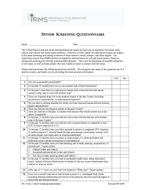 Uniform Donor Application SART 2